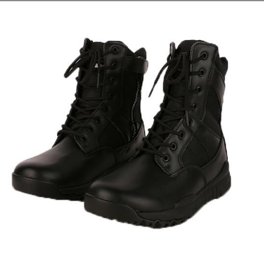 TST27 Thunder shark black combat tactical boots genuine leather tactical boots