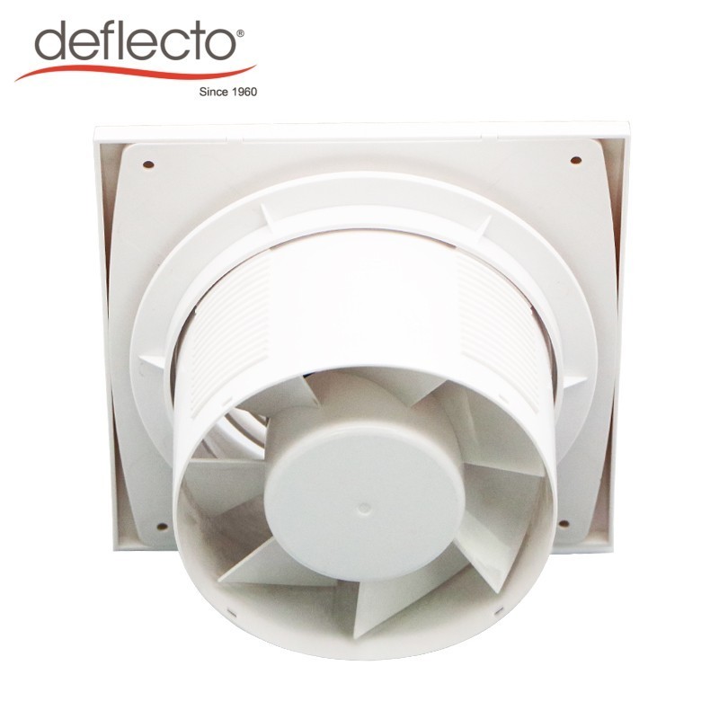 Deflecto Ceiling Ventilation Fan ABS Ventilation Exhaust Fan White Square Mount Ducted Exhaust Fan