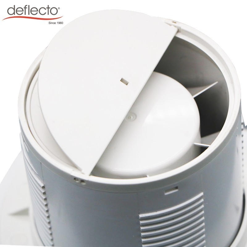 Deflecto Ceiling Ventilation Fan ABS Ventilation Exhaust Fan White Square Mount Ducted Exhaust Fan