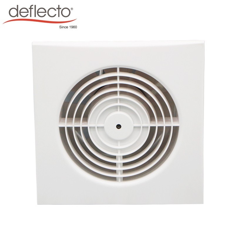 Deflecto Ceiling Ventilation Fan ABS Ventilation Exhaust Fan White Square Mount Ducted Exhaust Fan