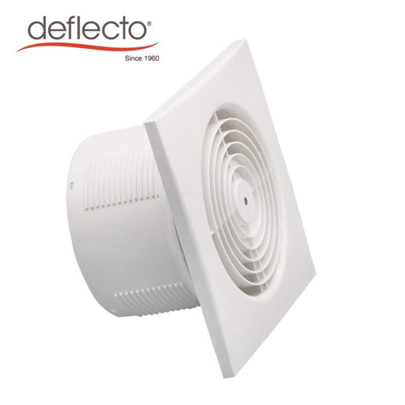 Deflecto Ceiling Ventilation Fan ABS Ventilation Exhaust Fan White Square Mount Ducted Exhaust Fan