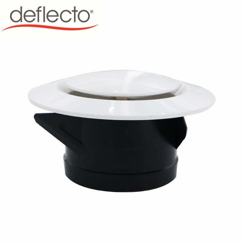 Deflecto 3/4 Inch Round White Circular Diffuser, ABS Adjustable Soffit Vent, Ceiling Diffuser Easy Install