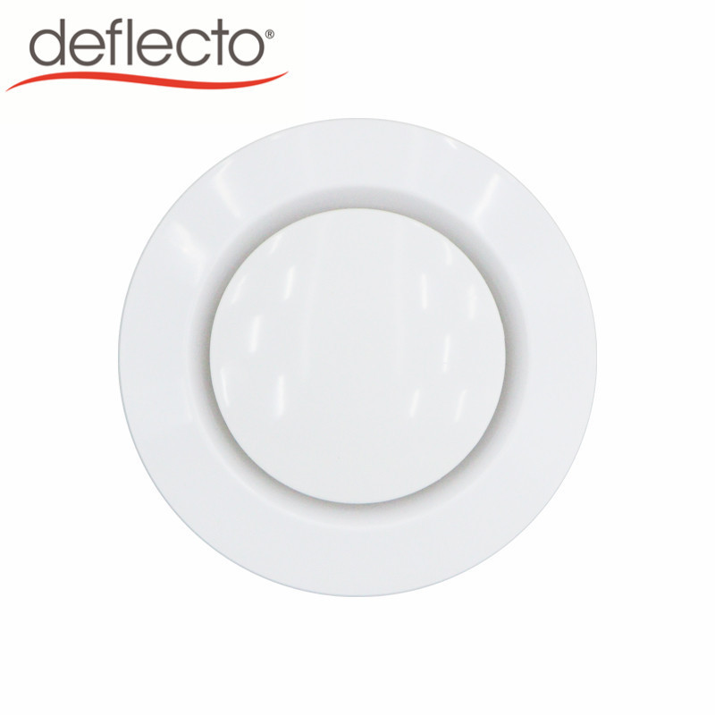 Deflecto 3/4 Inch Round White Circular Diffuser, ABS Adjustable Soffit Vent, Ceiling Diffuser Easy Install