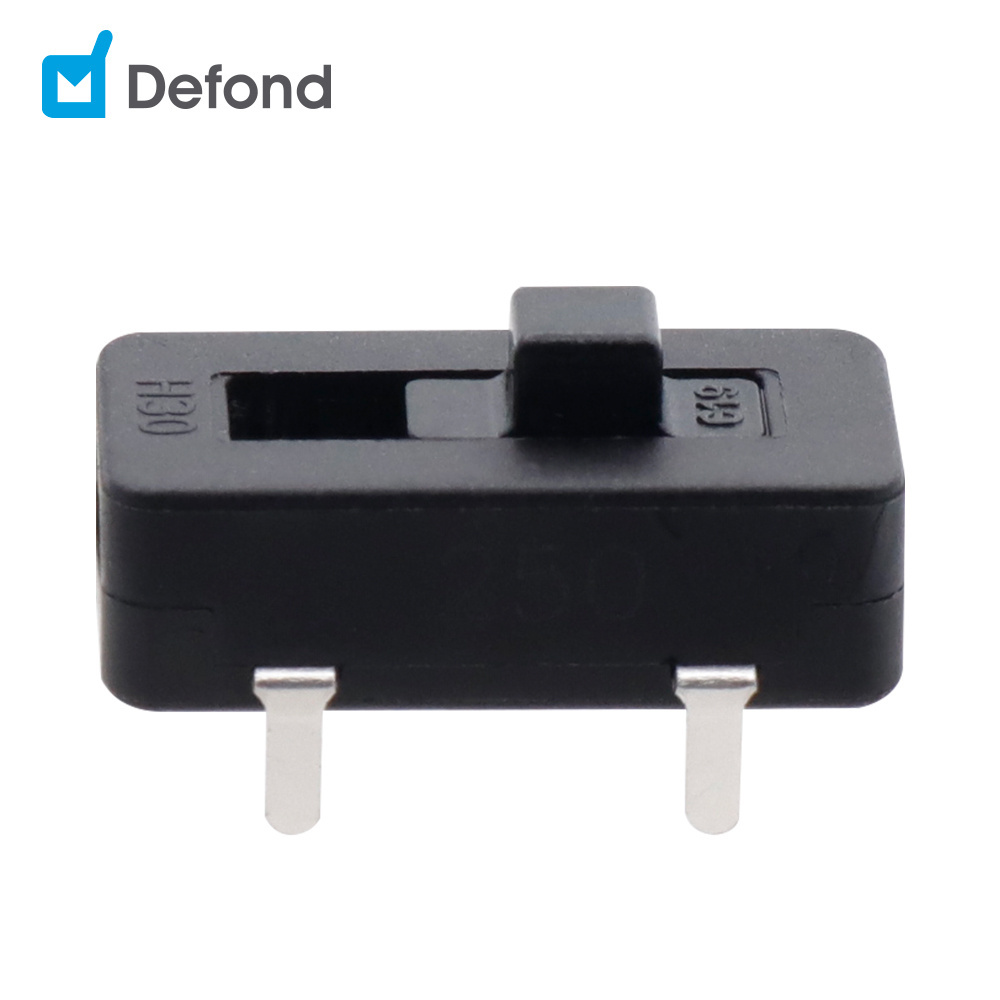 miniature slide switches Defond CSJ-1206-PCP31-03R  5.0mm travel micro slide switch 3a 125 250vac sliding swiitch