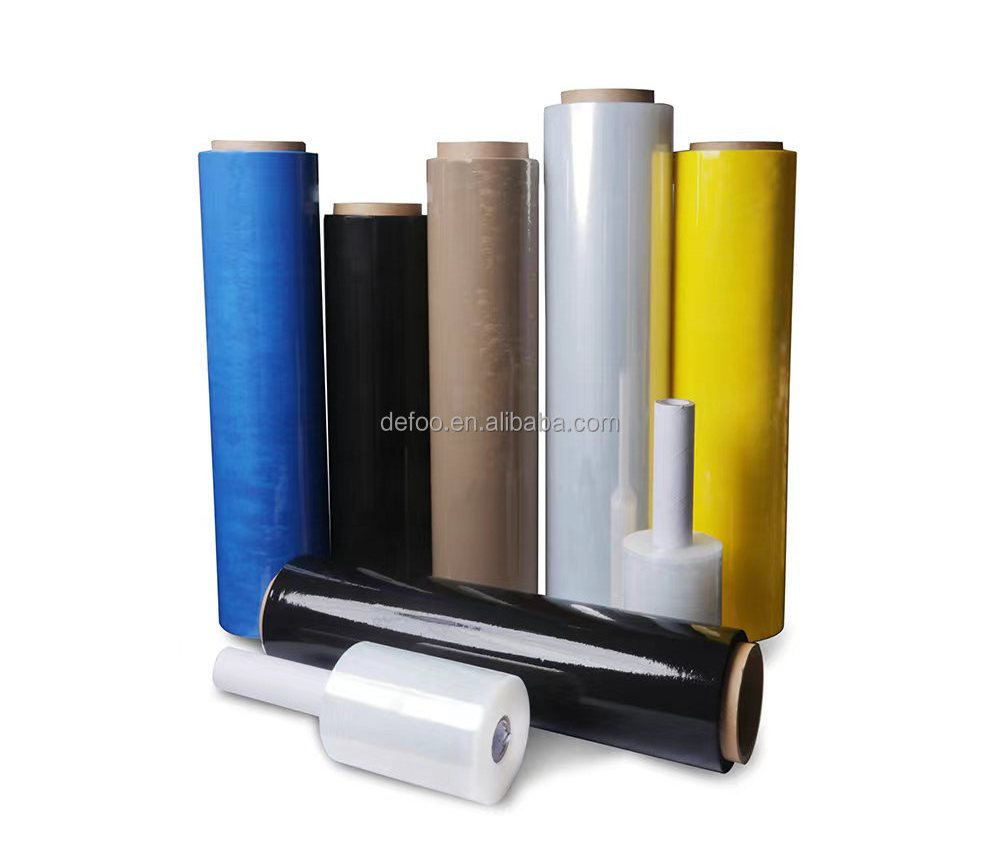 Defoo LLDPE Transparent Pallet Wrap 20mic Stretch Film Handle Wrapping Film  for Sustainable Packaging