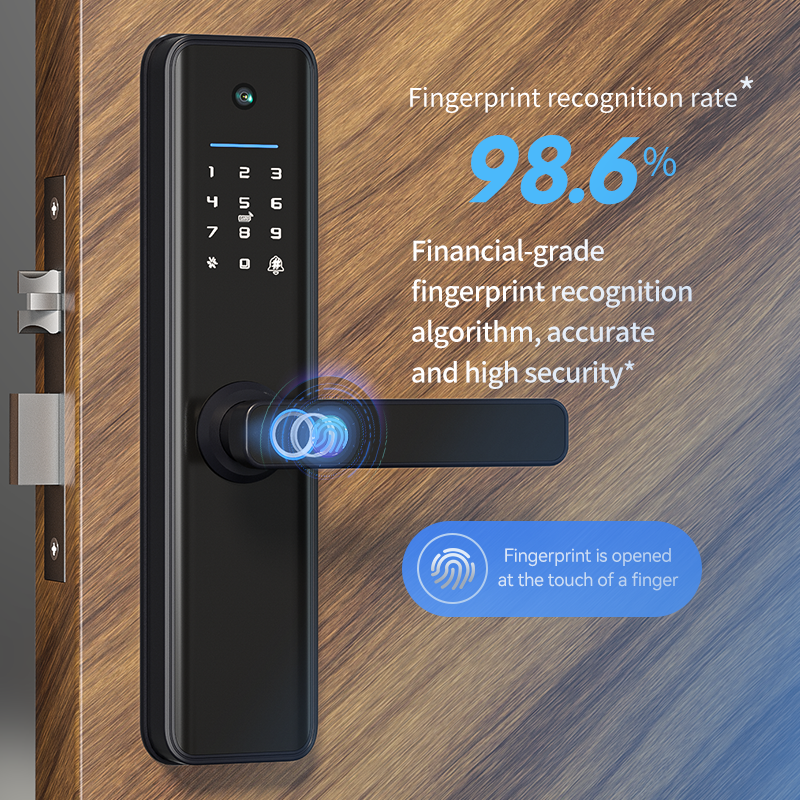 Wifi Biometric Fingerprint Home Tuya Smart American Door Lock Handle Magnet Door Lock