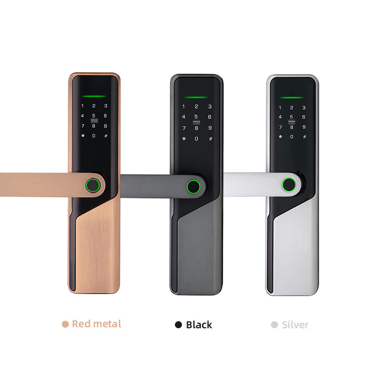 Volibel Intelligent Biometric Fingerprint Door Handle Security Digital Keyless Lock Tuya Wifi App Smart Door Lock