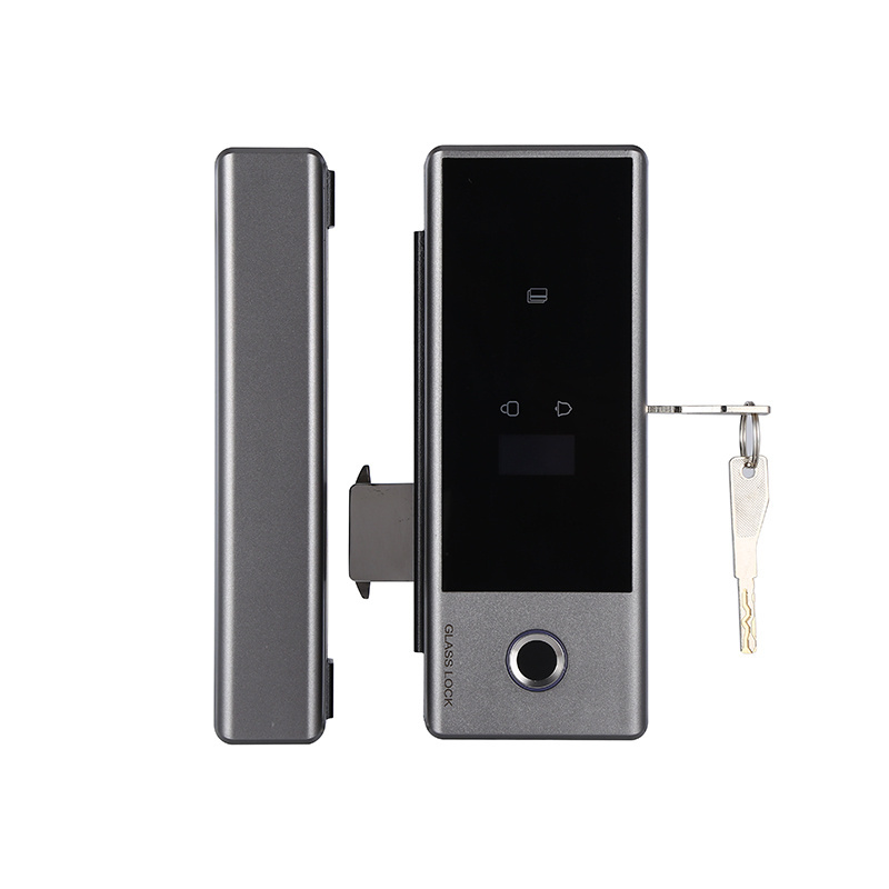 Wholesale Digital Card Fingerprint Tuya App Ttlock Intelligent Sliding Door Smart Glass Door Lock