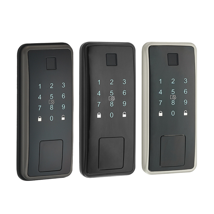 Smart Entrance Keypad Keyless Entry Tuya Safe Digital Fingerprint Door Lock Deadbolt Latch Works Wifi