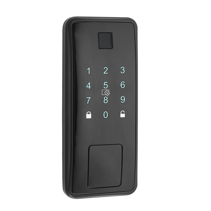 Smart Entrance Keypad Keyless Entry Tuya Safe Digital Fingerprint Door Lock Deadbolt Latch Works Wifi