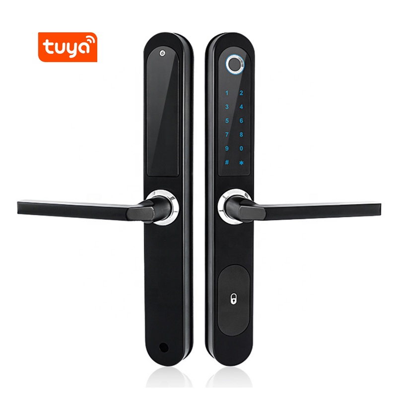 High Quality Tuya Wifi Lock Slim Smart Door Lock Keyless Entry Biometric Smart Lock For Sliding Gate Door