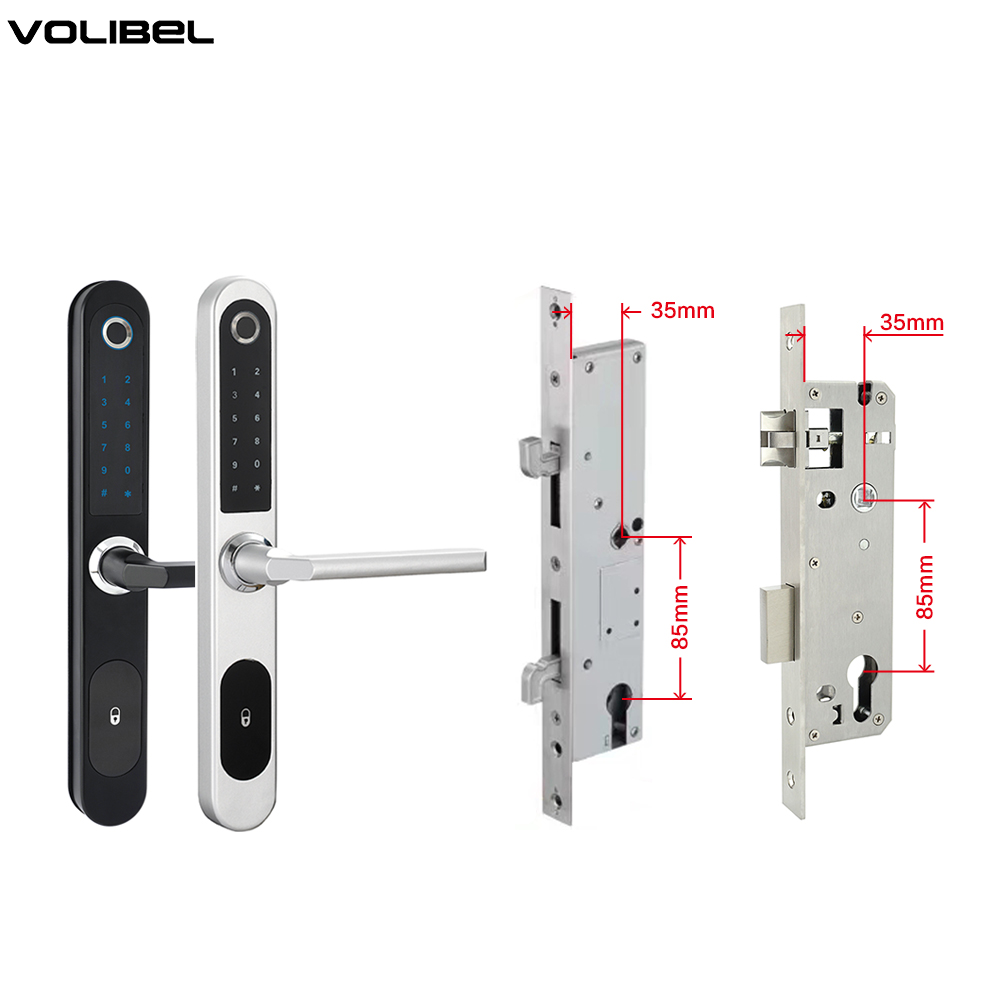 High Quality Tuya Wifi Lock Slim Smart Door Lock Keyless Entry Biometric Smart Lock For Sliding Gate Door