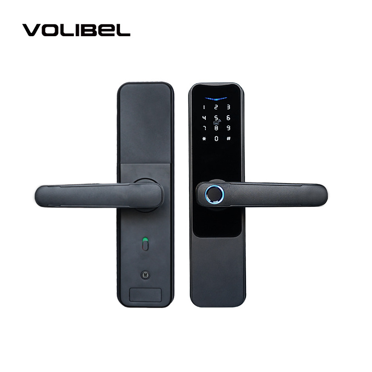 High Security Electric Digital Rfid Card Mechanical Key Fingerprint Nfc Smart Door Lock With Tuya App