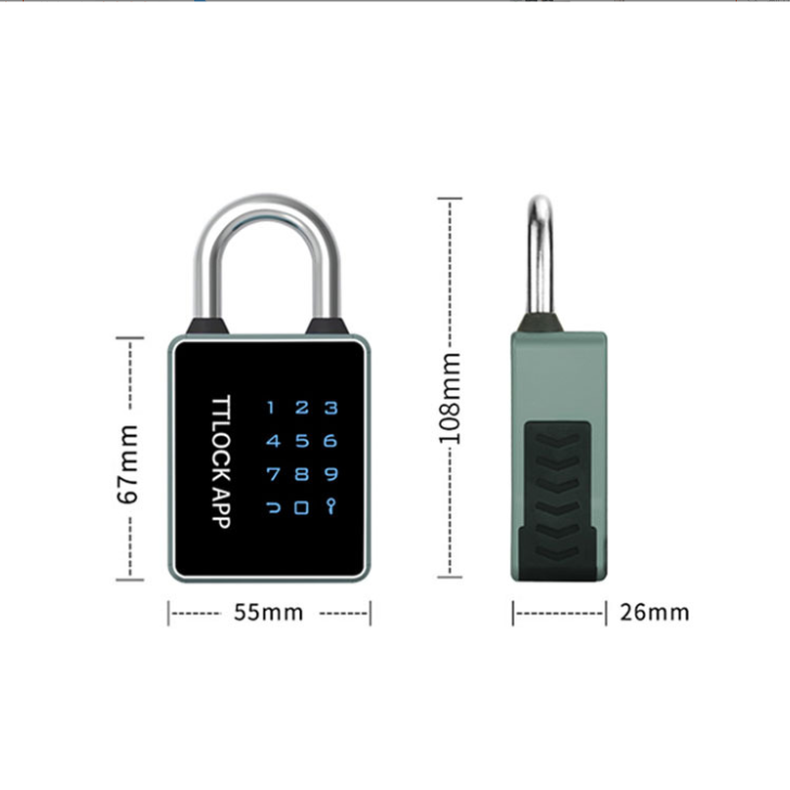 High Security IP65 Waterproof Digital Password Card NFC Tuya App Smart Electronic Padlock With Key