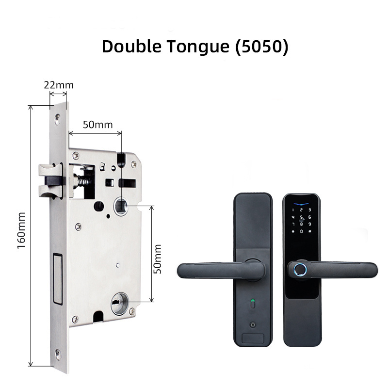 Waterproof High Security Electric Digital Card Mechanical Key Smart Door Lock Without Tuya Ttlock App Fingerprint