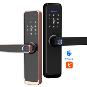 Wholesale Tuya Ttlock Stainless Steel Mortise Digital Blue Tooth Front Door Handle Lock