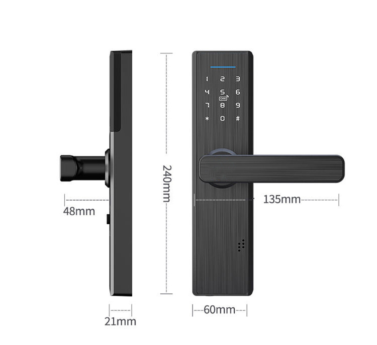 Safety Usb Port Lock X5 Model Smart Home Wifi Locks Smart Door Lock Without Fingerprint Tuya App