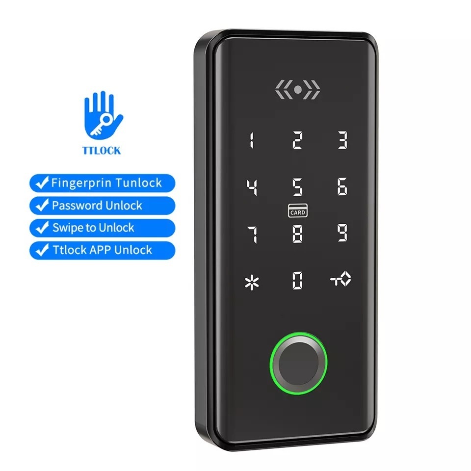 Security Digital Wardrobe RFID Fingerprint Password Cabinet Drawer Lock With Remote Unlock Touch Keypad