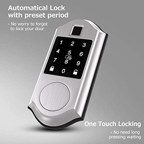 Volibel Digital Electronic Tuya App Ttlock Blue-Tooth Password Fingerprint Smart Deadbolt Door Lock With American Standard