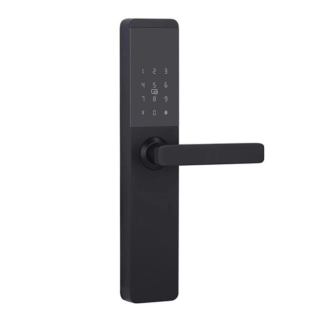 Tuya smart number touch handle alarm intelligent home multipoint door lock