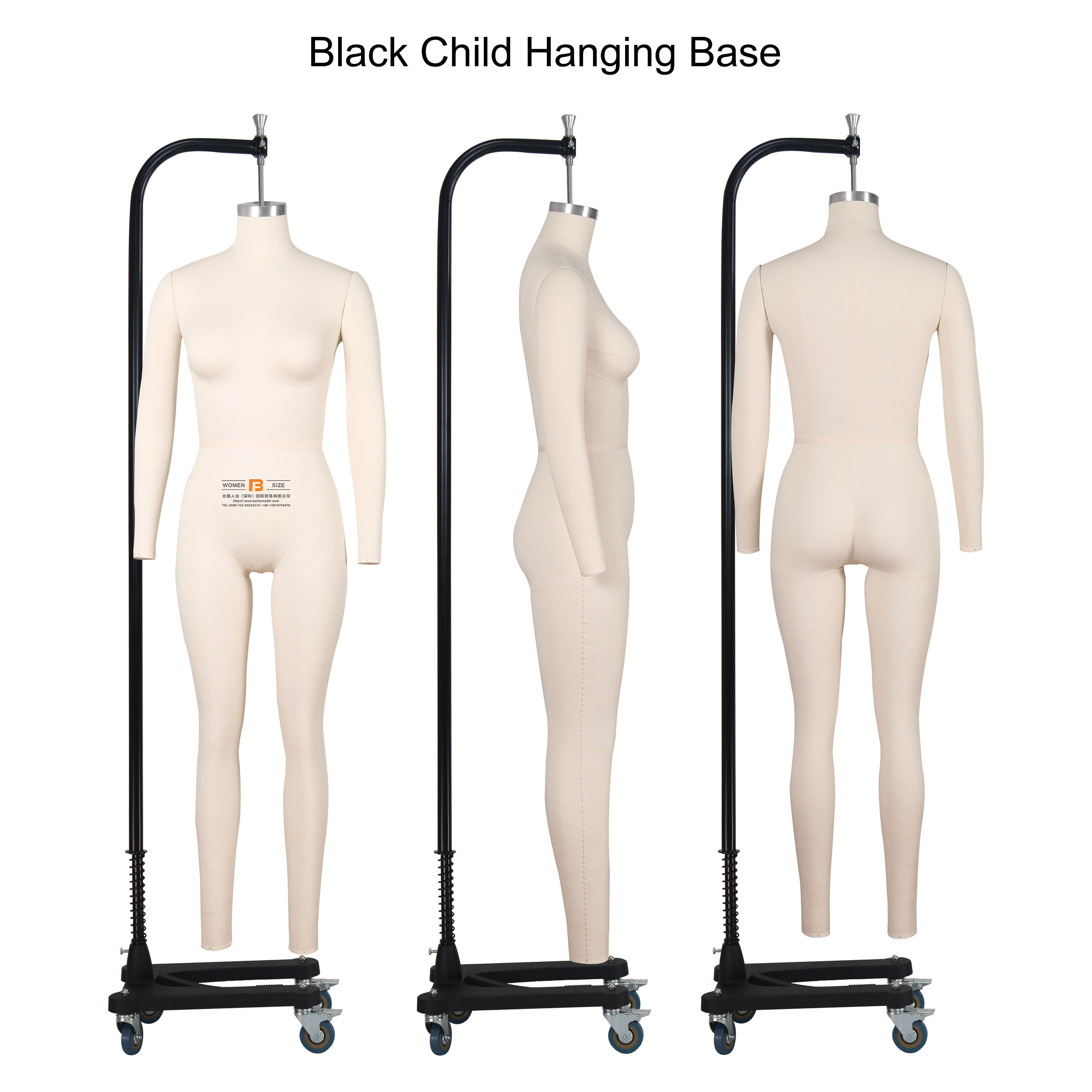 USA standard size female full body mannequin with collapsible shoulders fitting to garment designers