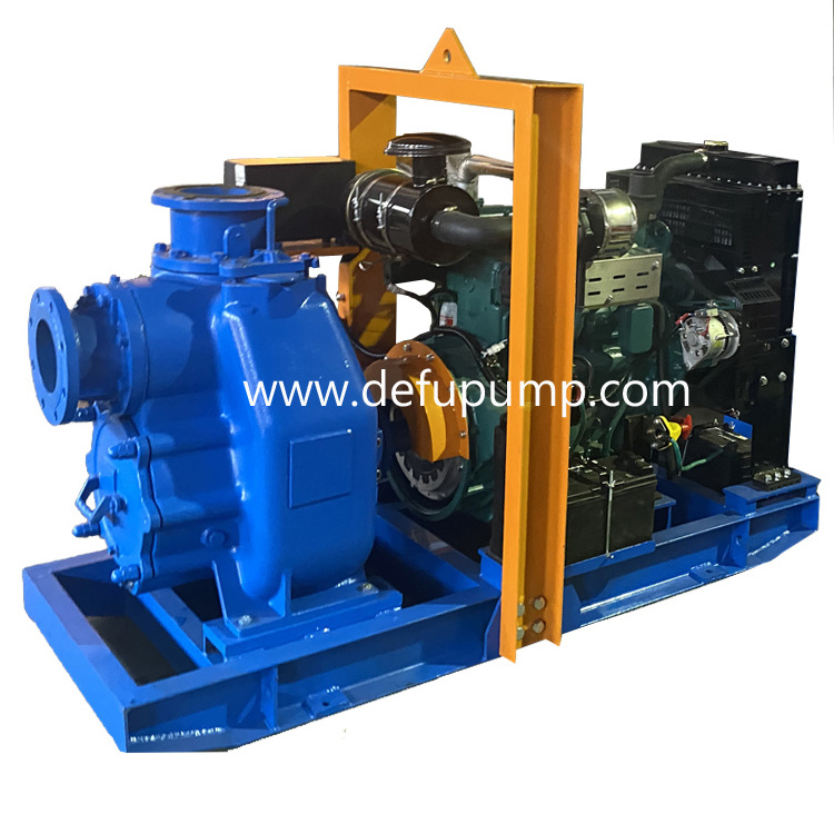 Diesel Engine TX6 Inch Self Priming Centrifugal Water Pump Cast Iron Sewage Pump