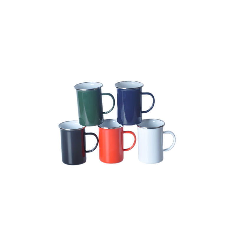 enamel coffee mugs camping luxury porcelain tea cup sets ceramic  blue enamel mug camp mug enamel