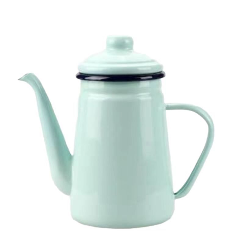 Superior quality korea modern yellow Coffee Pot Solid Colorful Retro Tea and Coffee Pot coffee kettle