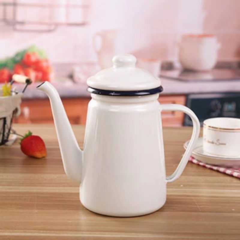 Superior quality korea modern yellow Coffee Pot Solid Colorful Retro Tea and Coffee Pot coffee kettle