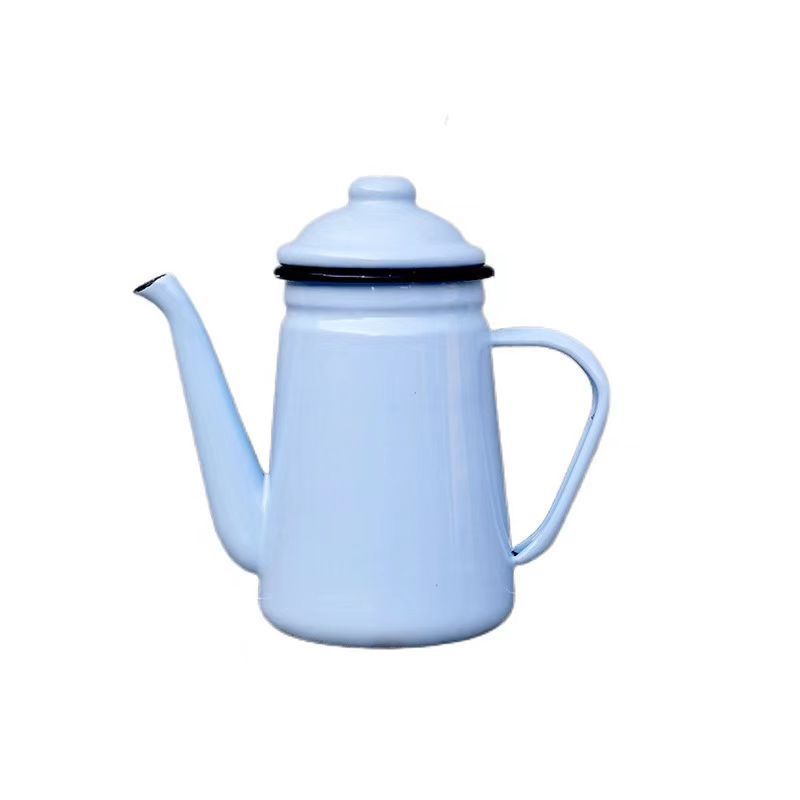 Superior quality korea modern yellow Coffee Pot Solid Colorful Retro Tea and Coffee Pot coffee kettle