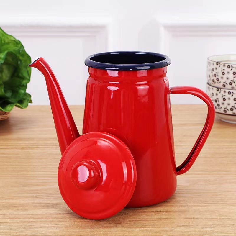 hot selling new design custom traditional Style  Outdoor Camping Kettle And Enamel Teapot coffee kettle pot