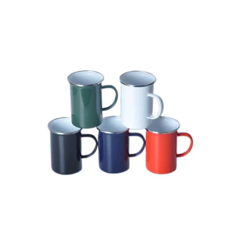 enamel coffee mugs camping luxury porcelain tea cup sets ceramic  blue enamel mug camp mug enamel