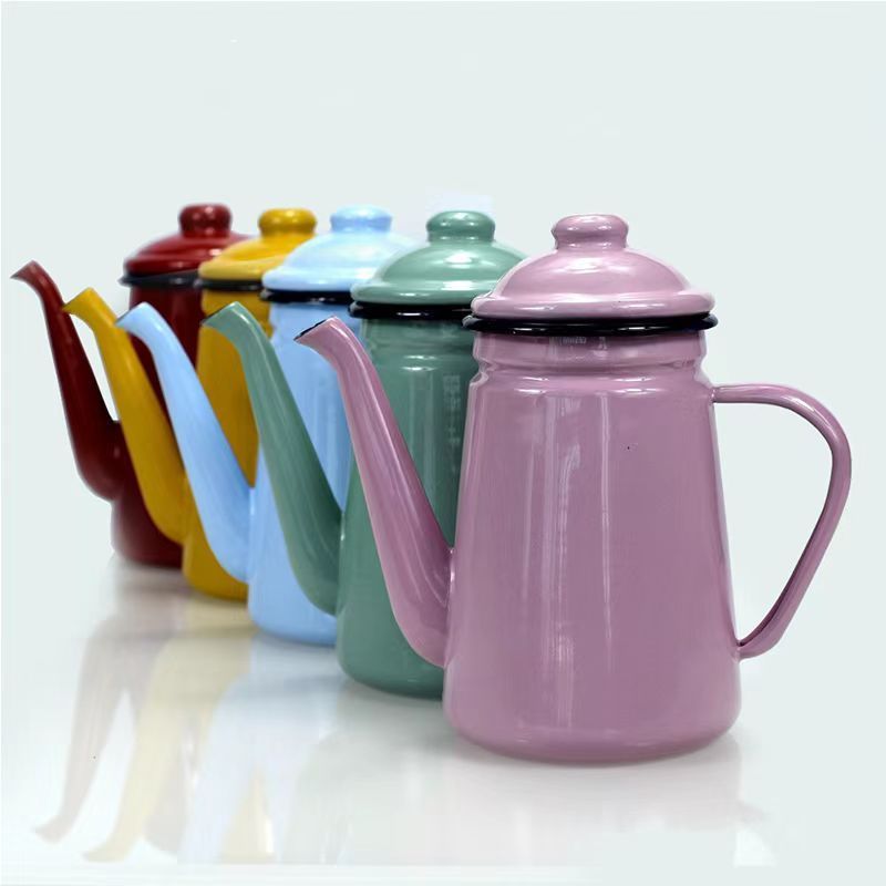 high quality1.5L/2.5L Gas Stove Korea Water Bottle Customized flowers coffee Kettle Enamel Kettle for coffee