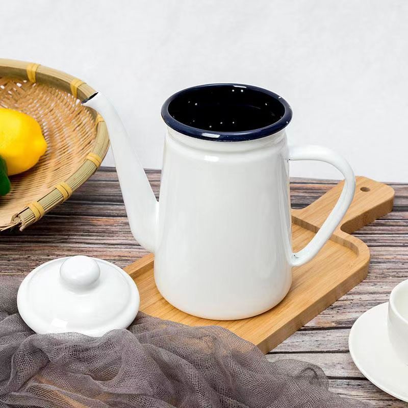 high quality1.5L/2.5L Gas Stove Korea Water Bottle Customized flowers coffee Kettle Enamel Kettle for coffee