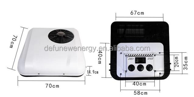 Aircorn 48v 60v 72v 12v electric parking cooler roof DC 24v food truck air conditioner