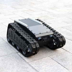 100kg payload All terrain small robot wheelchair rubber track  chassis robot