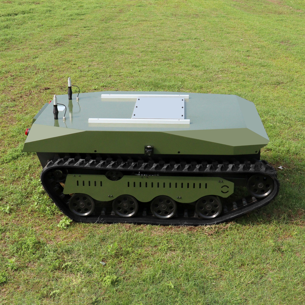 700KG Load RC Tank Crawler Robot Chassis Stair Rubber Track Chassis with DC Brushless Motor