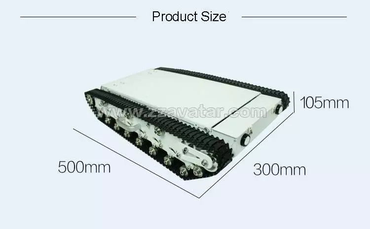 Small rubber robot chassis undercarriage atv track system