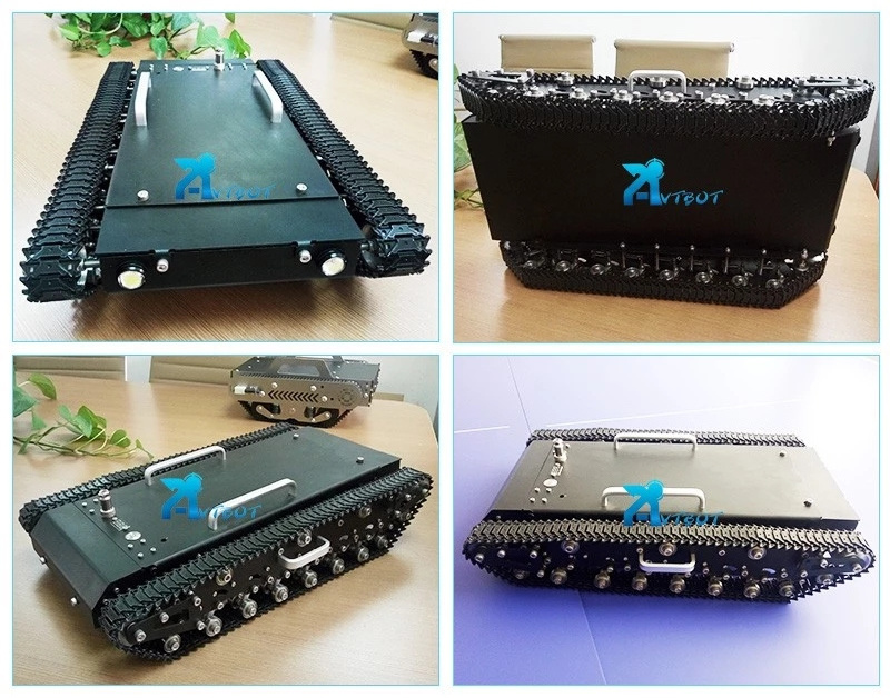 Small rubber robot chassis undercarriage atv track system