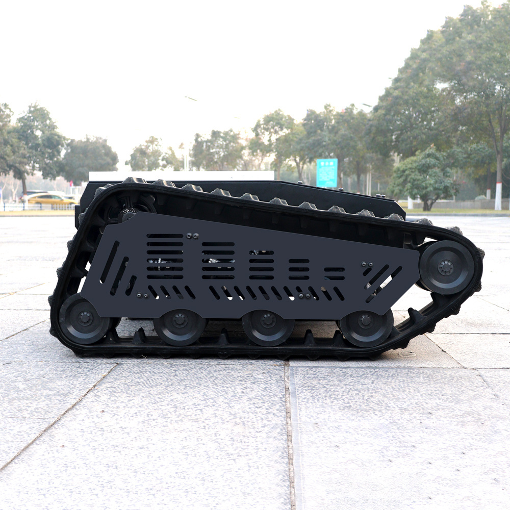 100kg payload All terrain small robot wheelchair rubber track  chassis robot