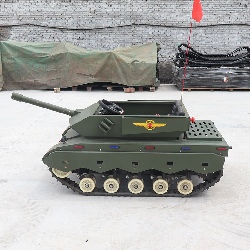 Well selling kids and adult snowmobile undercarriage tank vehicle AVT-T03D all terrain rubber track tank for amusement use