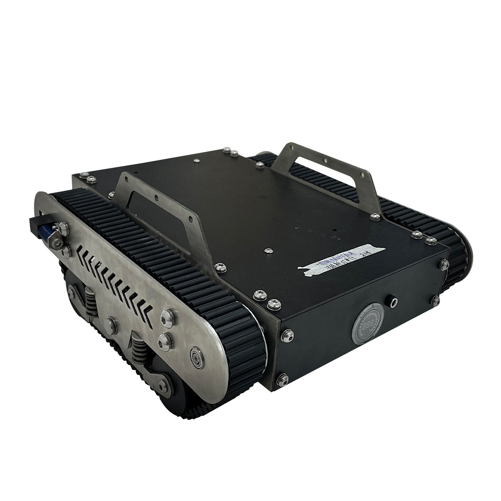 Light weight small ATV rubber crawler chassis mounted mini tracked vehicle for robot research