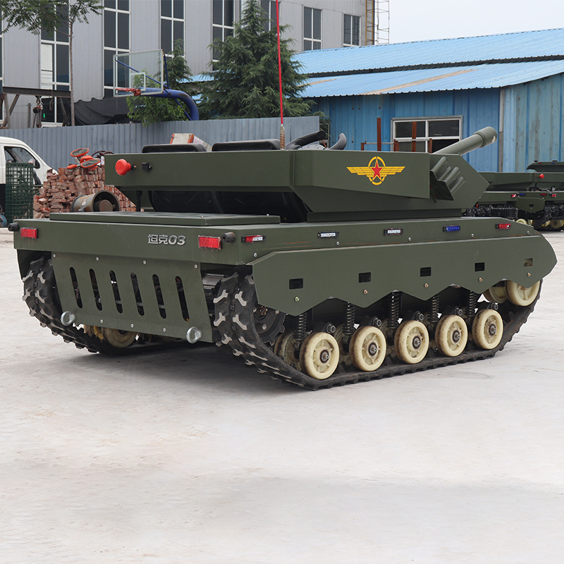 Well selling kids and adult snowmobile undercarriage tank vehicle AVT-T03D all terrain rubber track tank for amusement use