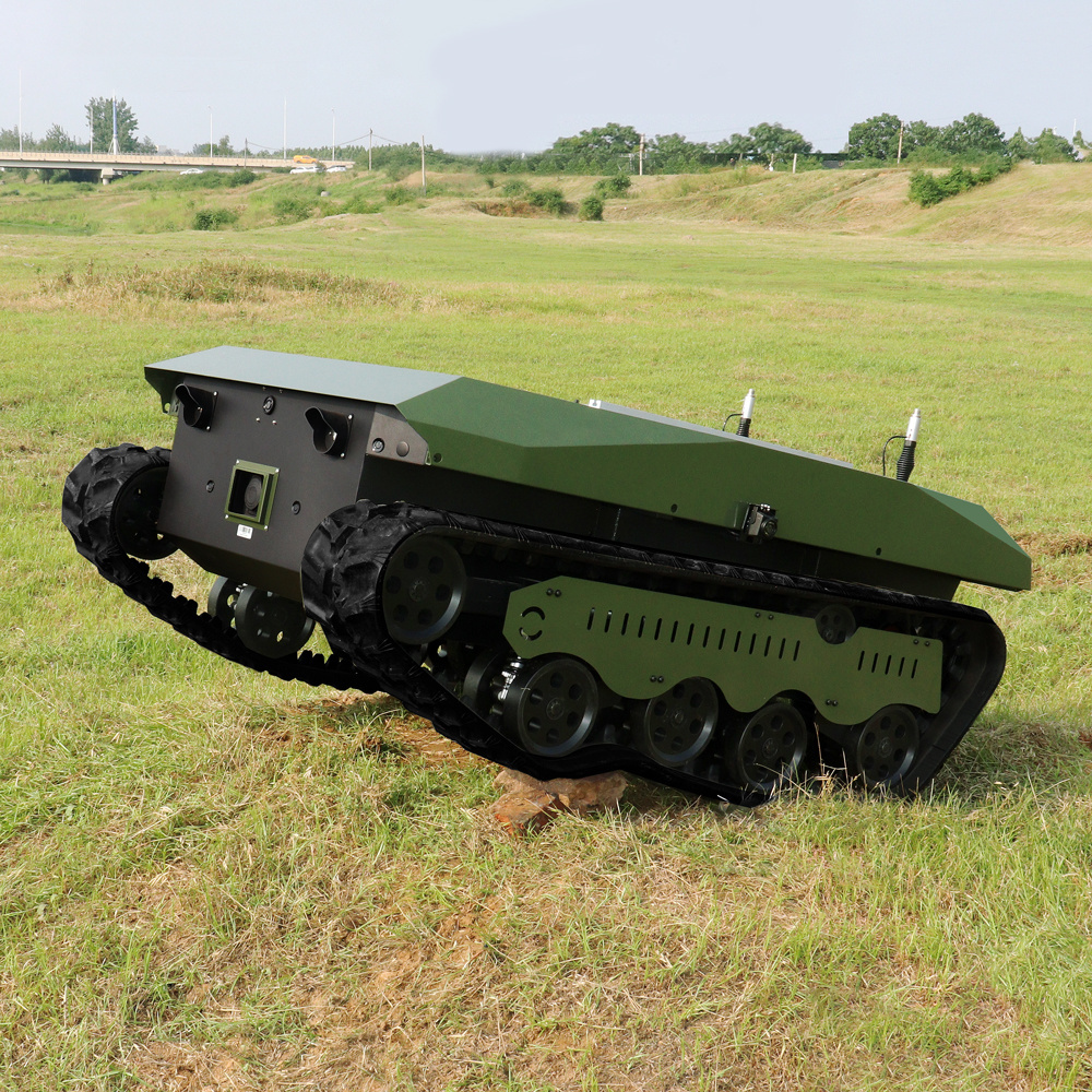 700KG Load RC Tank Crawler Robot Chassis Stair Rubber Track Chassis with DC Brushless Motor