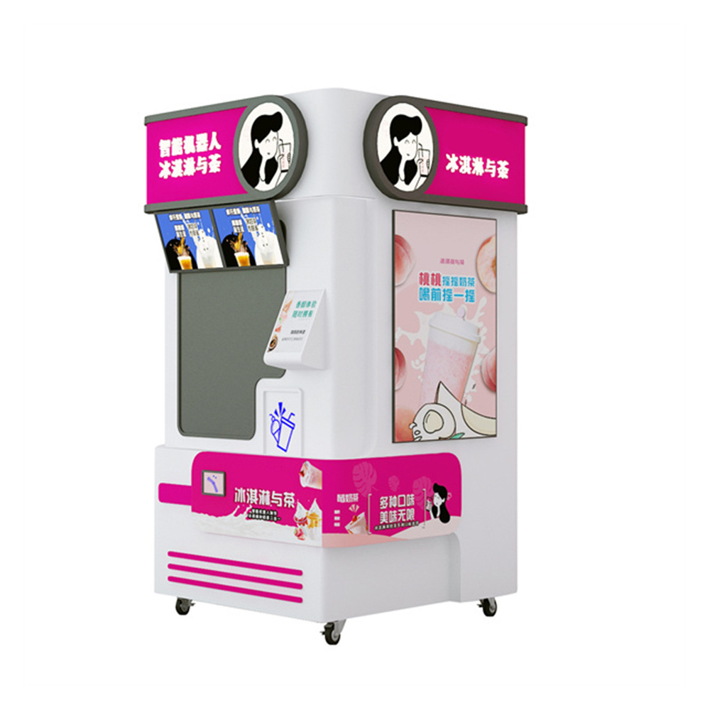 Vending boba coffee machine bubble tea robot Hot And Cold Drink Cup juice blender smoothie vending machine