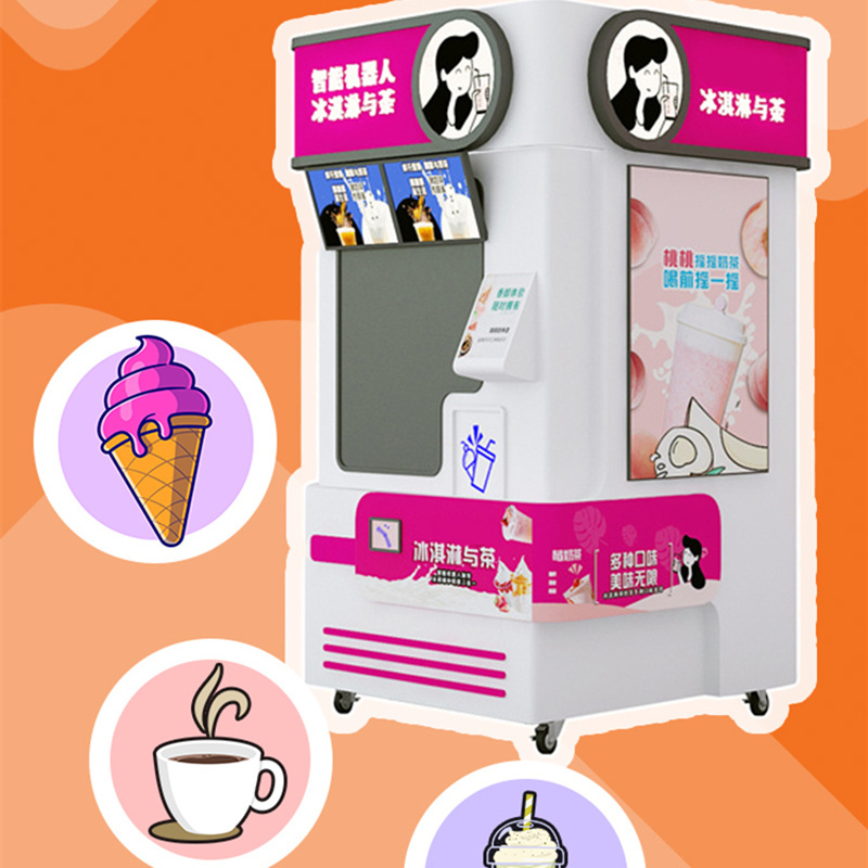 coffee machine robot vending machine auto lid-capping smoothie blender vending machine robot