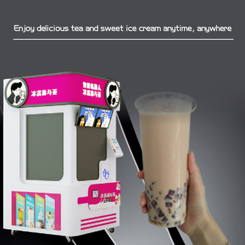 Robotics Arm Smart Milk Tea Cold Hot Coffee Vending Machine Indoor and Outdoor Vending Machine