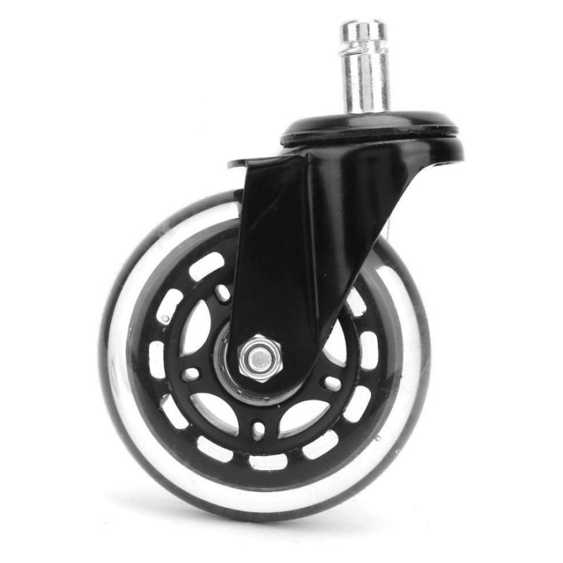 Replacement Rubber Office Chair Caster Wheels for Hardwood Floors and Carpet Home Office Use