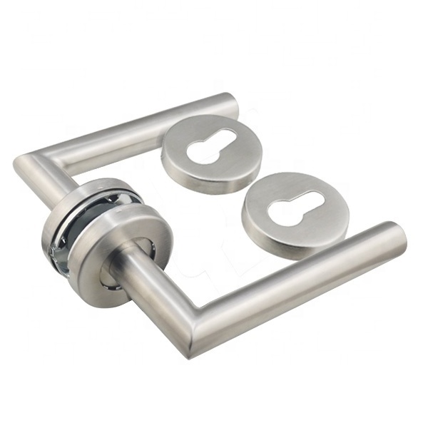 Supply all kinds of entrance door handle,fire rate door handle stainless steel ,interior door handle Satin finish