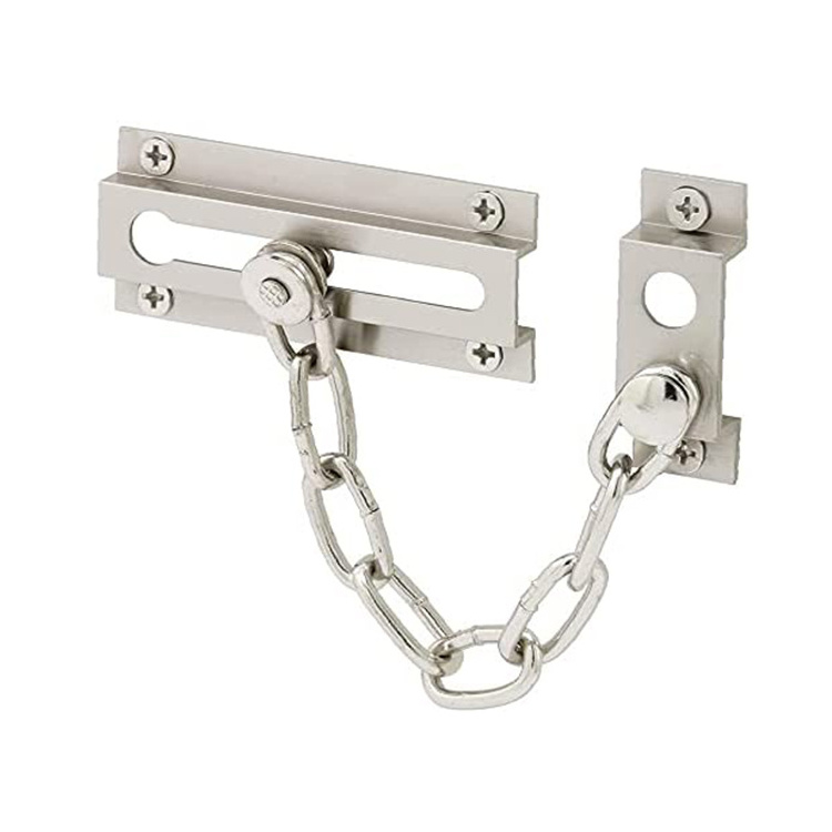 Security Door Chain Lock Sturdy and Rust-Resistant Steel Chain Locks for Inside Door and Extra Front Door Lock